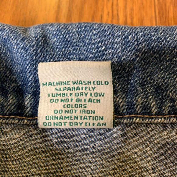 Kids Size 8 Vintage Rainforest Cafe Las Vegas Embroidered Jean Denim Jacket - Picture 6 of 10